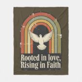 Retro-gewurzelte und aufstrebende Glaubensgestaltu Fleecedecke (Vorderseite)