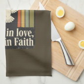 Retro-gewurzelte und aufstrebende Glaubensgestaltu Geschirrtuch (Viertel Falte)