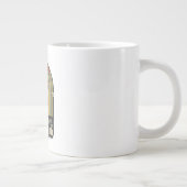 Retro-gewurzelte und aufstrebende Glaubensgestaltu Jumbo-Tasse (Rechts)