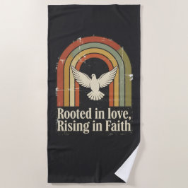 Retro-gewurzelte und aufstrebende Glaubensgestaltu Strandtuch