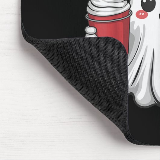 Retro Ghost Beanie Christmas Holiday Xmas Coffee G Mousepad (Ecke)