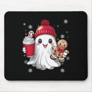 Retro Ghost Beanie Weihnachtsfeiertag Weihnachten Mousepad