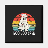 Retro Ghost Boo Crew Frauen Kindergärten Magnet (Vorne)
