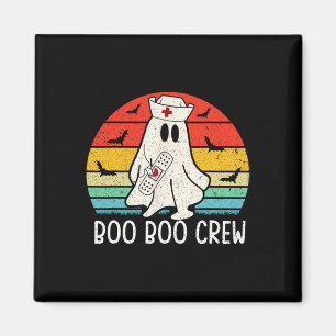 Retro Ghost Boo Crew Frauen Kindergärten Magnet