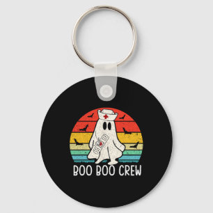 Retro Ghost Boo Crew Frauen Kindergärten Schlüsselanhänger