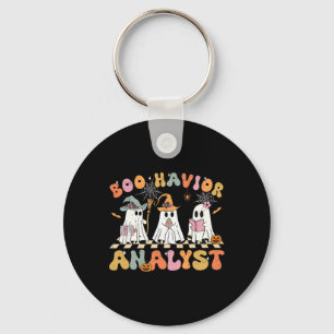 Retro Ghost Boo Havior Analyst Therapist Bcba Hall Schlüsselanhänger