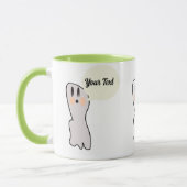 Retro Ghost Boo Name Message Halloween Tasse (Links)