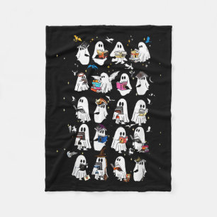 Retro Ghost Book Fantasy Series Halloween Book Lov Fleecedecke