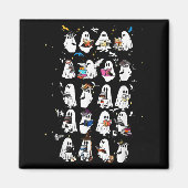 Retro Ghost Book Fantasy Series Halloween Book Lov Magnet (Vorne)