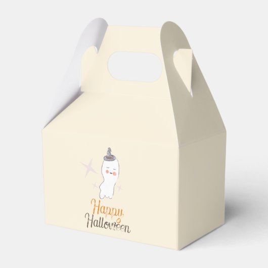 Retro Ghost Doodle Halloween Design Geschenkschachtel (Vorderseite)