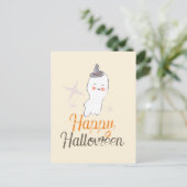 Retro Ghost Doodle Halloween Design Postkarte (Stehend Vorderseite)