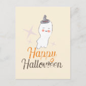 Retro Ghost Doodle Halloween Design Postkarte (Vorderseite)