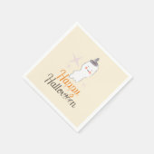 Retro Ghost Doodle Halloween Geburtstagsparty Serviette (Ecke)