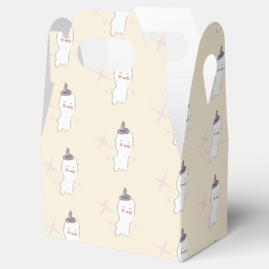 Retro Ghost Doodle Halloween-Muster Geschenkschachtel (Geöffnet)