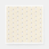 Retro Ghost Doodle Halloween-Muster Serviette (Vorderseite)