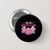 Retro Ghost Gemein Ghouls Fun Halloween Spooky Sea Button (Vorne & Hinten)