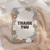 Retro Ghost Halloween Kinderdusche Dankeskarte