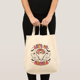 Retro Ghost Halloween - "Lass's Go Ghouls Tragetasche