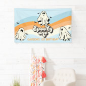 Retro Ghost Halloween Spooky One blau Banner (Insitu)