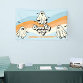 Retro Ghost Halloween Spooky One blau Banner (Messeveranstaltung)