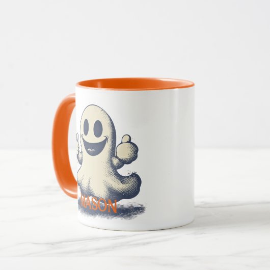 Retro Ghost Halloween Tasse - Spooky & Fun Vibes (Vorderseite Links)