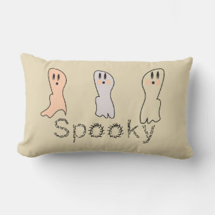Retro Ghost Hand Buchstaben Spooky Tan Lendenkissen