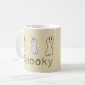 Retro Ghost Hand Lettern Spooky Kaffeetasse (Vorderseite Links)