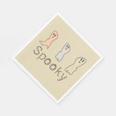 Retro Ghost Hand Lettern Spooky Serviette (Ecke)