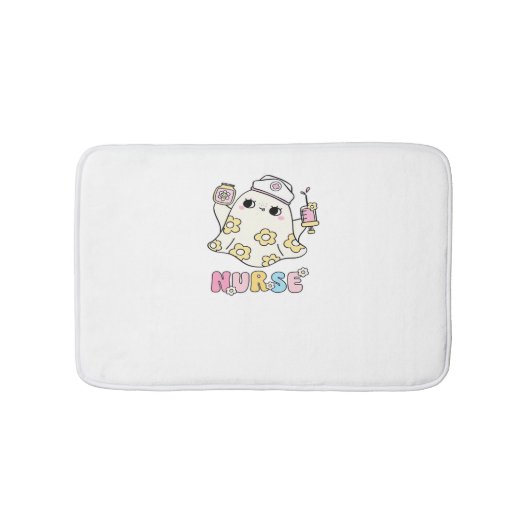 Retro Ghost Nurse Halloween Design Classic T - Shi Badematte (Vorderseite)