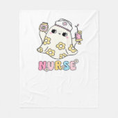 Retro Ghost Nurse Halloween Design Classic T - Shi Fleecedecke (Vorderseite)