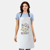 Retro Ghost Nurse Halloween Design Classic T - Shi Schürze (Getragen)