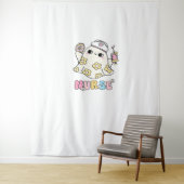 Retro Ghost Nurse Halloween Design Classic T - Shi Wandteppich (Beispiel)