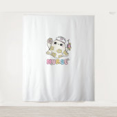 Retro Ghost Nurse Halloween Design Classic T - Shi Wandteppich (Vorderseite)