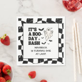 Retro Ghost One Halloween Boy 1st Birthday Serviette (Beispiel)