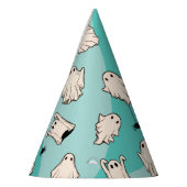 Retro Ghosts Blue Halloween Partyhütchen (Links)