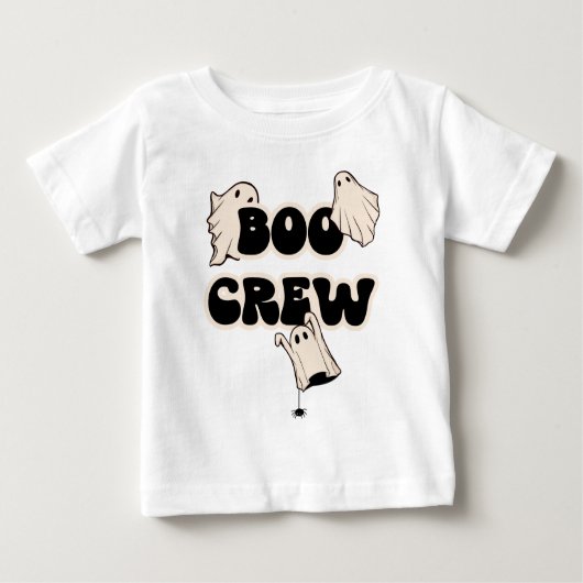 Retro Ghosts Boo Crew Halloween Baby T-shirt (Vorderseite)
