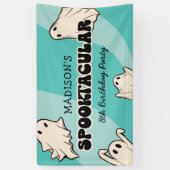 Retro Ghosts Halloween Kindergeburtstag Party Banner (Vertikal)