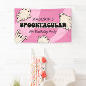 Retro Ghosts Halloween Kindergeburtstag Party Banner (Insitu)