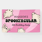 Retro Ghosts Halloween Kindergeburtstag Party Banner (Horizontal)