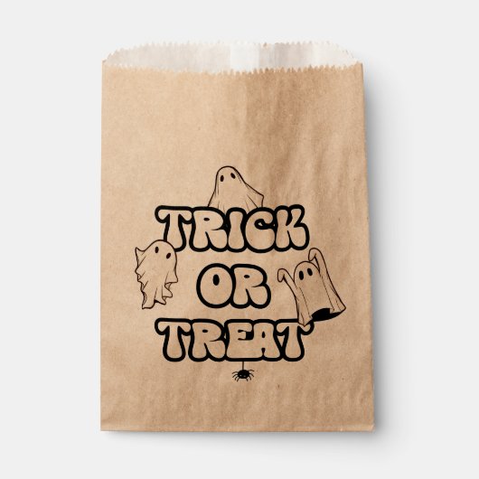 Retro Ghosts Halloween Trick oder Treat Geschenktütchen (Vorderseite)