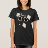 Retro Ghosts Hey Boo Halloween T-Shirt (Vorderseite)