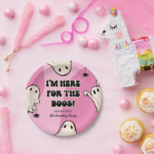 Retro Ghosts Pink Halloween Geburtstagsparty Pappteller (Party)