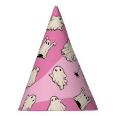 Retro Ghosts Pink Halloween Partyhütchen (Rechts)