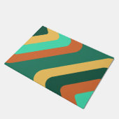 Retro Giant Diamonds Aquamarin mehrfarbig Fußmatte (Schrägansicht)