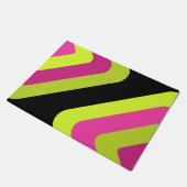 Retro Giant Diamonds Chartreuse Magenta Fußmatte (Schrägansicht)