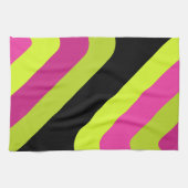 Retro Giant Diamonds Chartreuse Magenta Geschirrtuch (Horizontal)