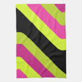 Retro Giant Diamonds Chartreuse Magenta Geschirrtuch (Vertikal)
