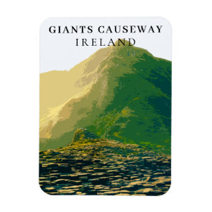 Retro Giants Causeway Antrim Irland Reisemagnet Magnet