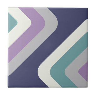 Retro Giants Diamonds Lila farbenfroh Fliese