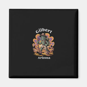 Retro Gilbert Arizona Wanderweg-Abenteuer Cactu Magnet